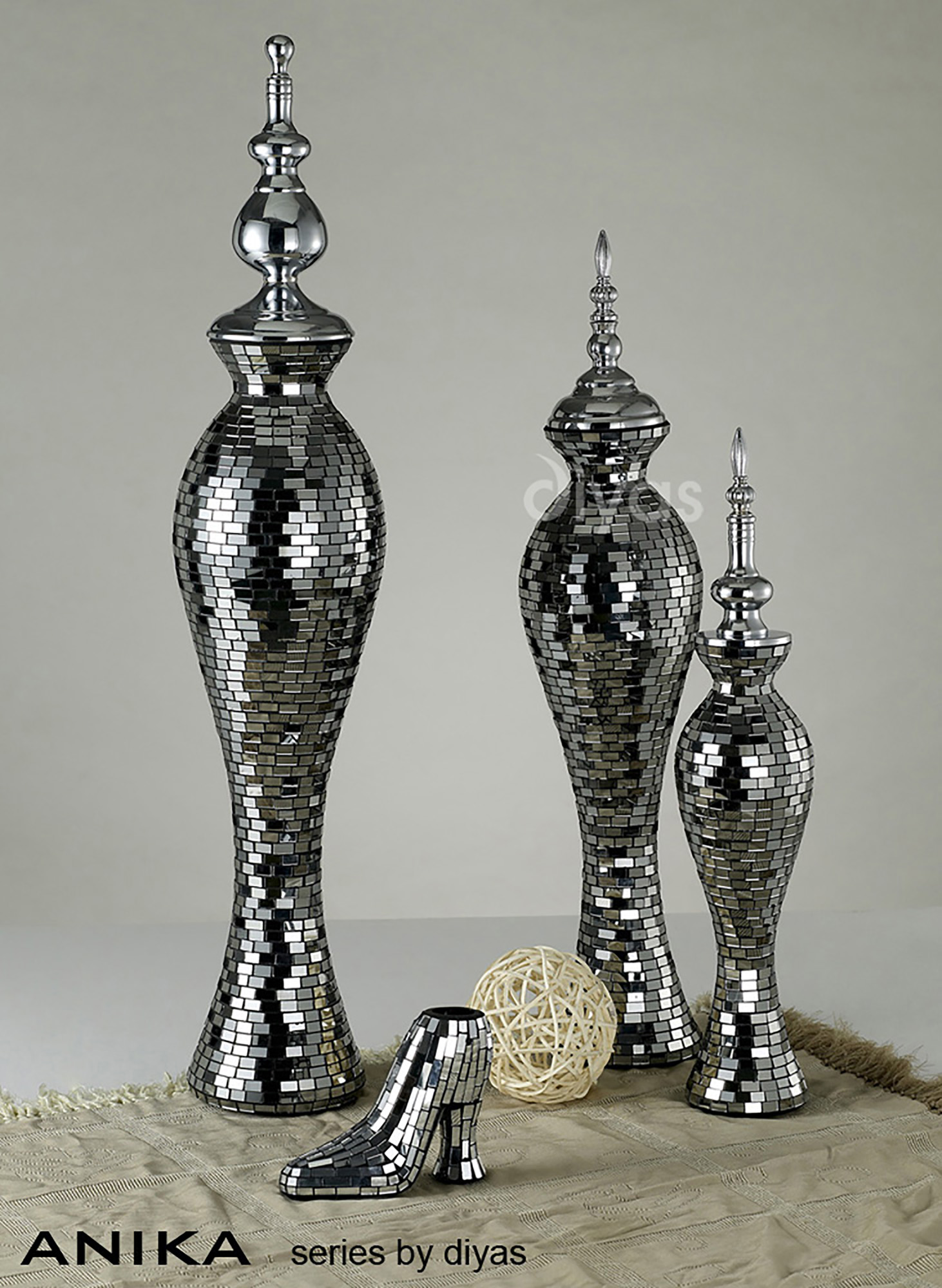 Anika Mosaic Art Glassware Diyas Home Ornaments